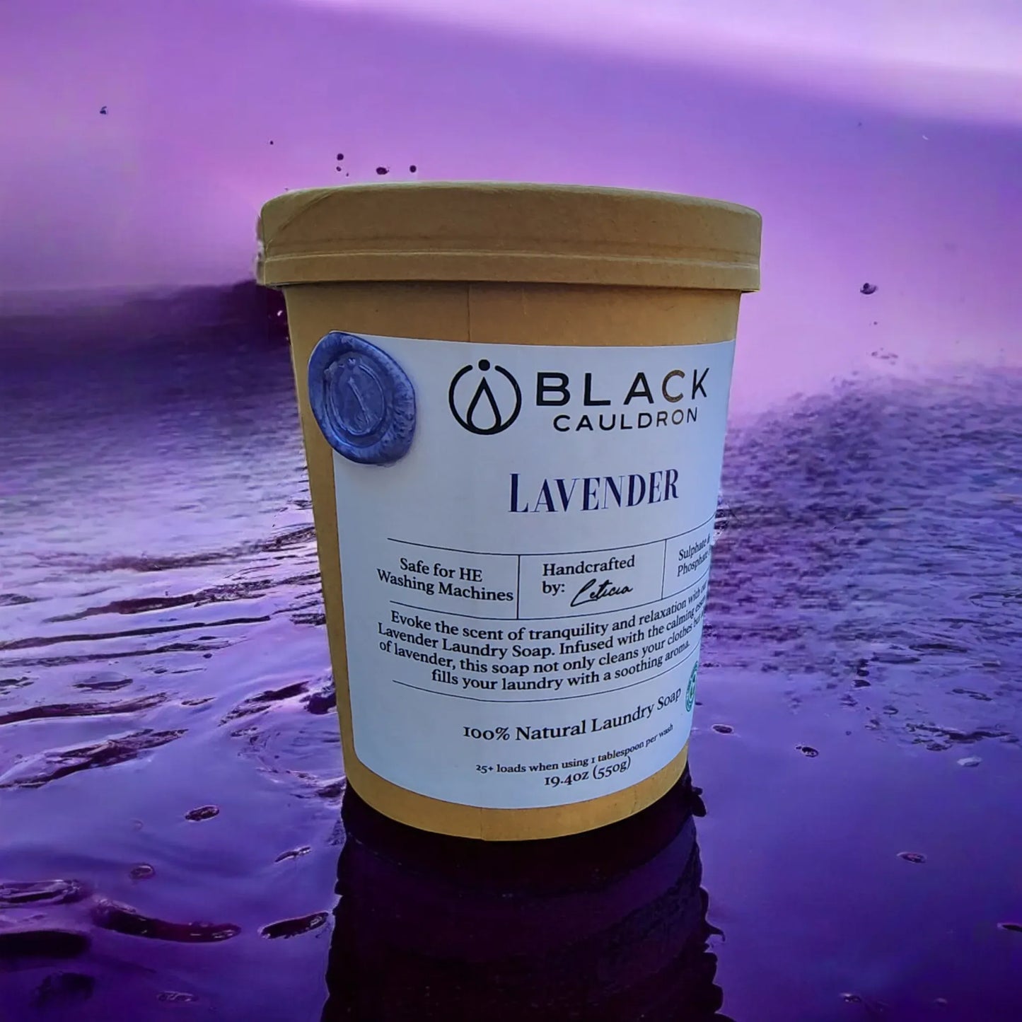 Lavender Laundry Soap Powder 19.4oz - fully compostable packaging!!