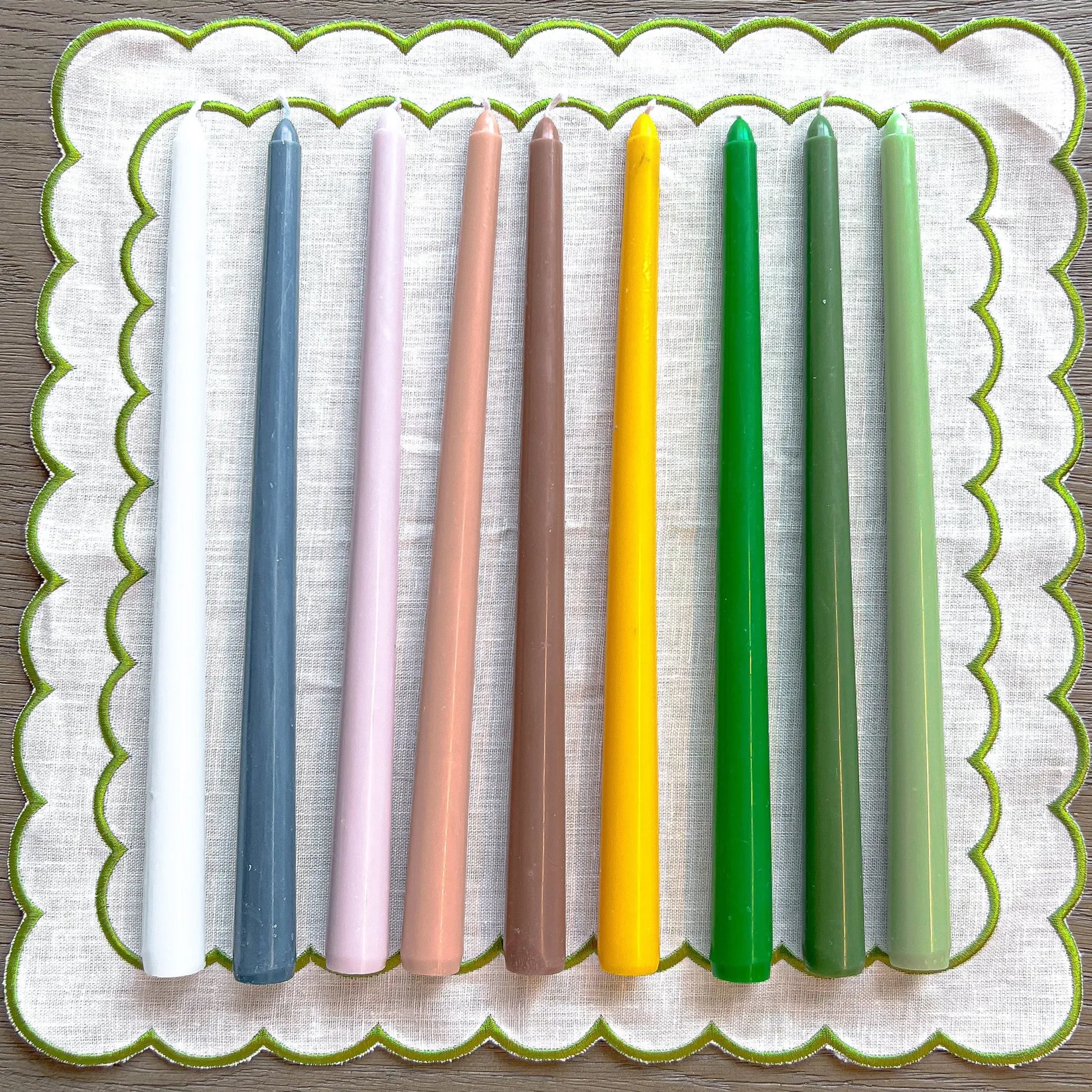 Extra Tall Pine Green Taper Candle, 1 Case of 25 Candles (4 in each pack)