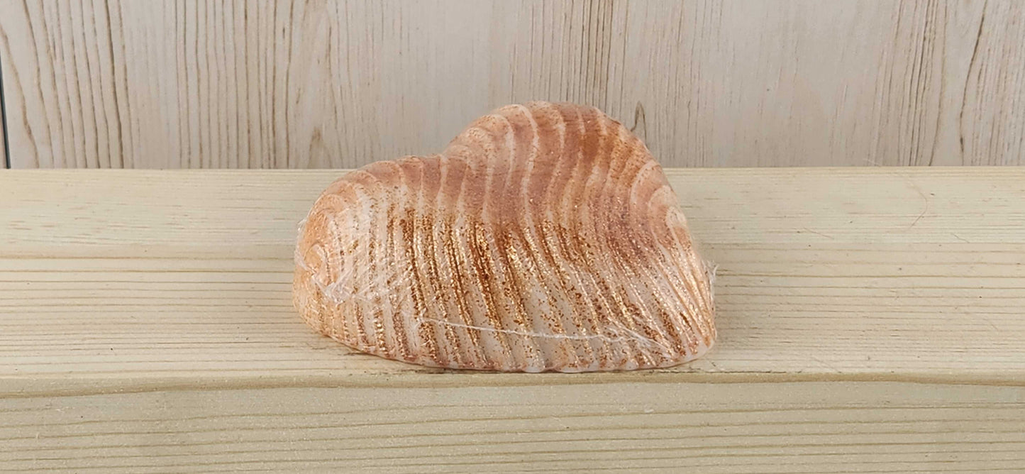 Pink Champagne Textured Heart Soap - with and without color glitter