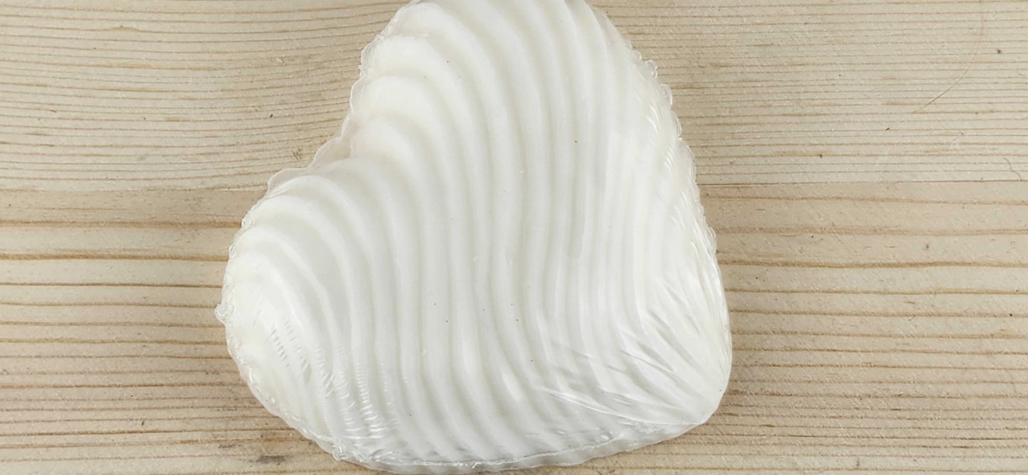 Pink Champagne Textured Heart Soap - with and without color glitter