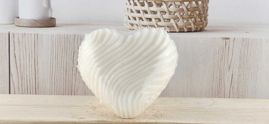 Pink Champagne Textured Heart Soap - with and without color glitter