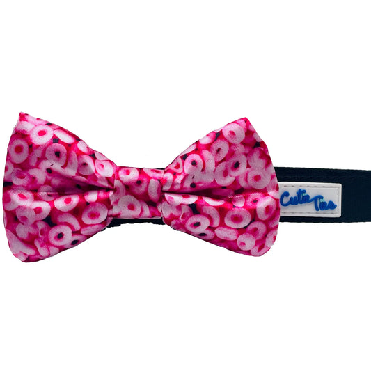 Pink Cheerios Dog Bow Tie