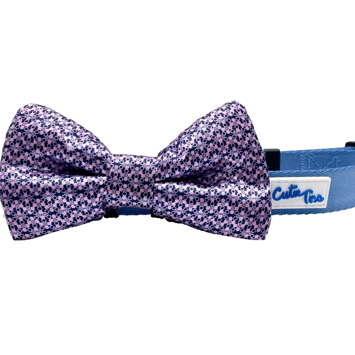 Pink & Blue Dog Bow Tie