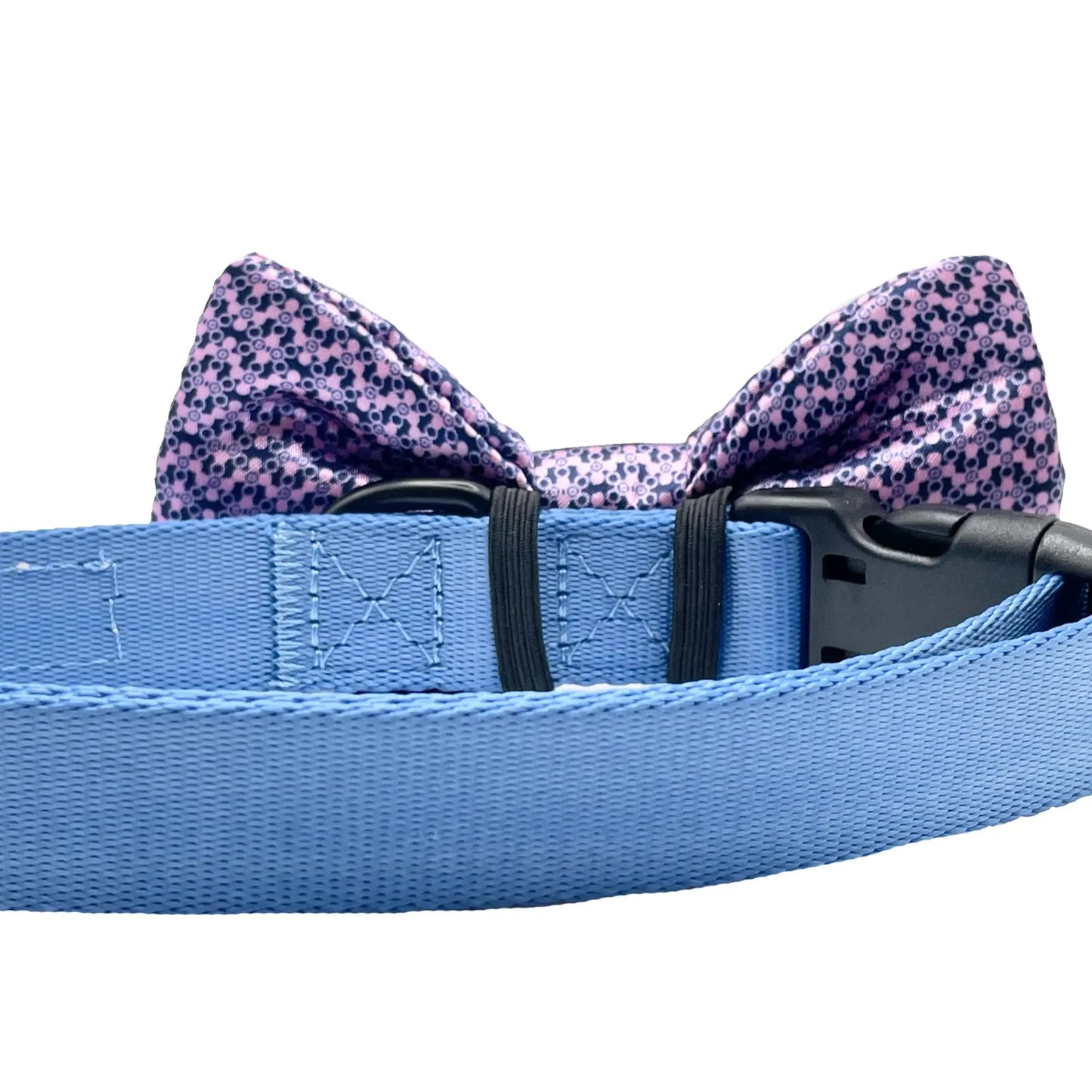 Pink & Blue Dog Bow Tie