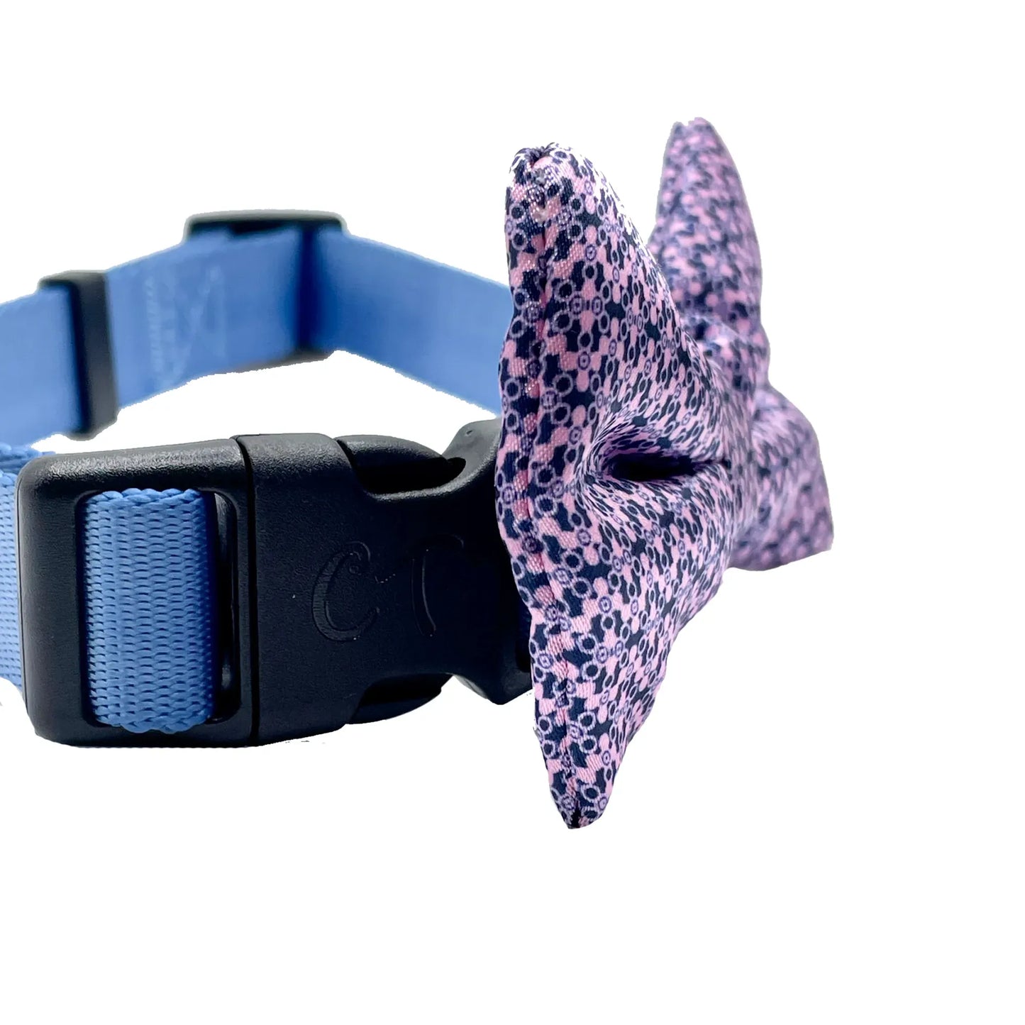 Pink & Blue Dog Bow Tie