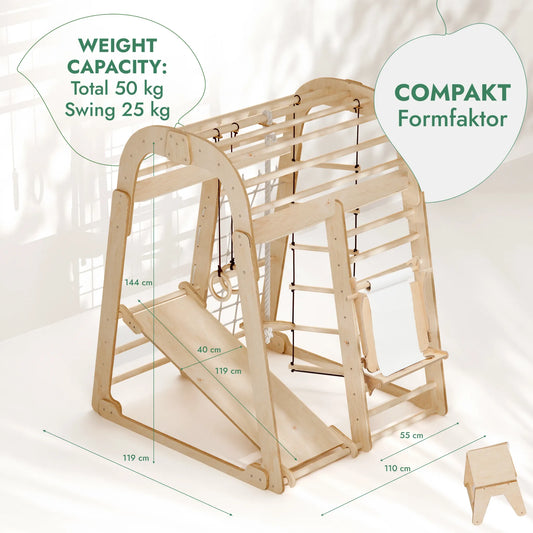 Indoor Playground for Children - 7in1 Playground + Swings Set + Slide Board + Art Set