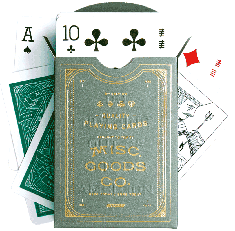 "Misc. Goods" Playing Cards