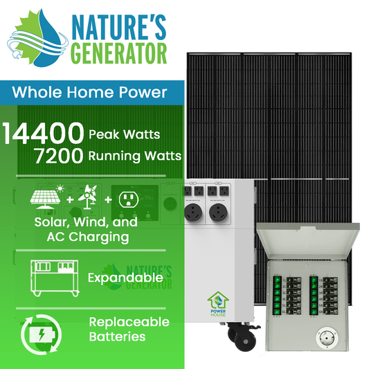 Powerhouse V2 Solar Generator and Transfer Switch