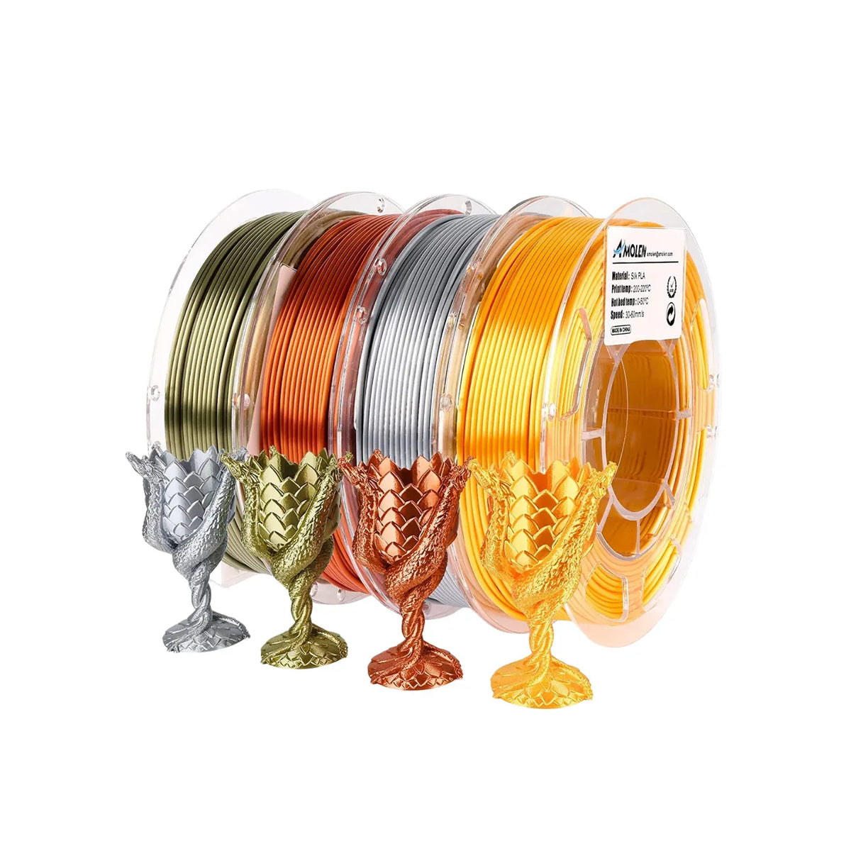 PLA Silk Basic Variety Pack (4x200g) - 1.75MM
