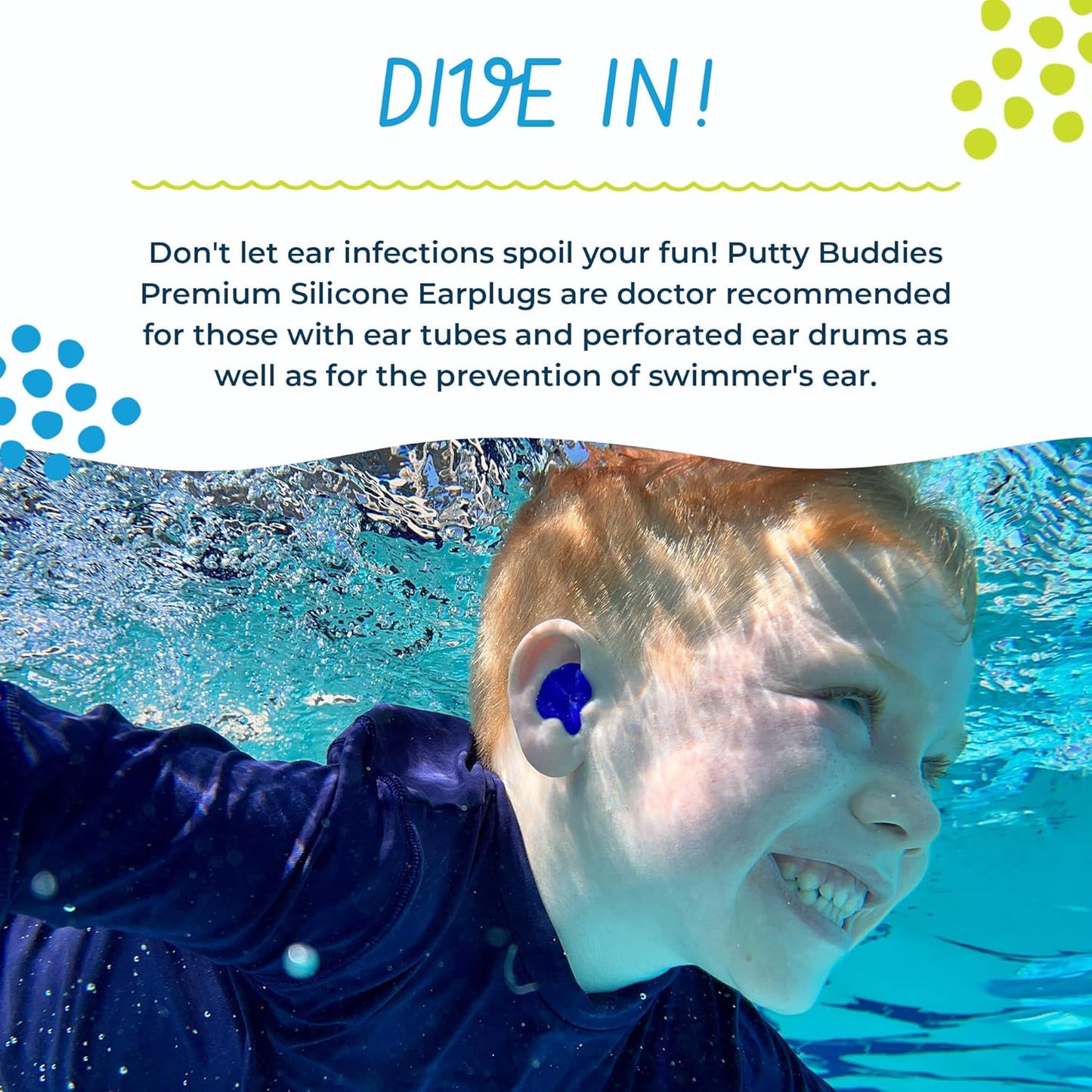 Putty Buddies Floating Earplugs 3-Pair Pack - 1 Set