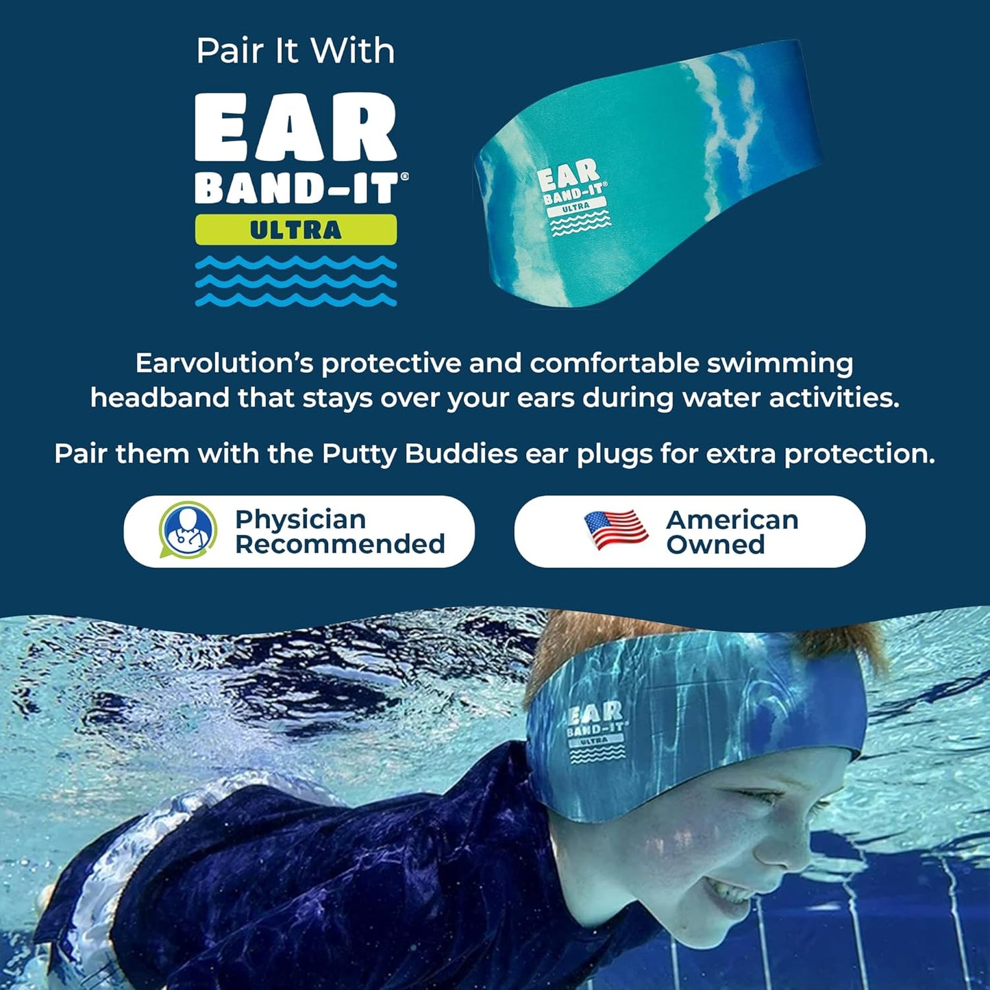 Putty Buddies Floating Earplugs 3-Pair Pack - 1 Set