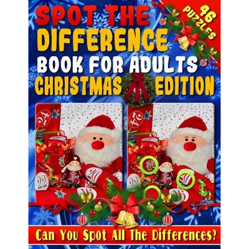 Spot the Difference Book for Adults: Christmas Edition - Fun Christmas Picture Puzzles - Can You Spot all the Festive Differences?