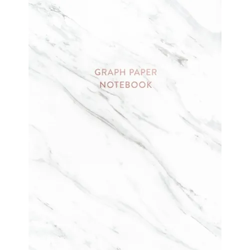 Graph Paper Notebook: Soft White Marble - 8.5 x 11 - 5 x 5 Squares per inch - 100 Quad Ruled Pages - Cute Graph Paper Composition Notebook f