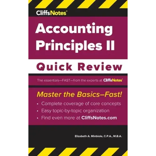 CliffsNotes Accounting Principles II: Quick Review