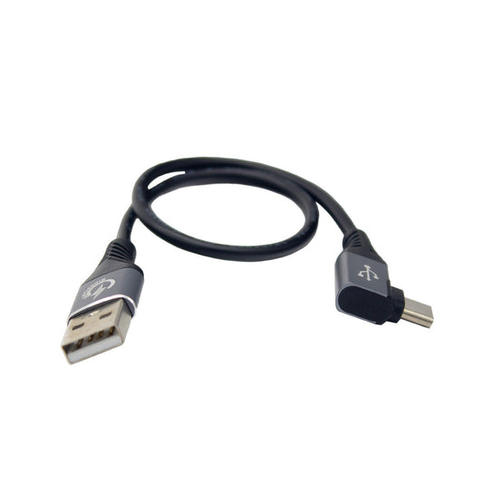 12" Phone Charging & Data Cable 90 degree USB USBC