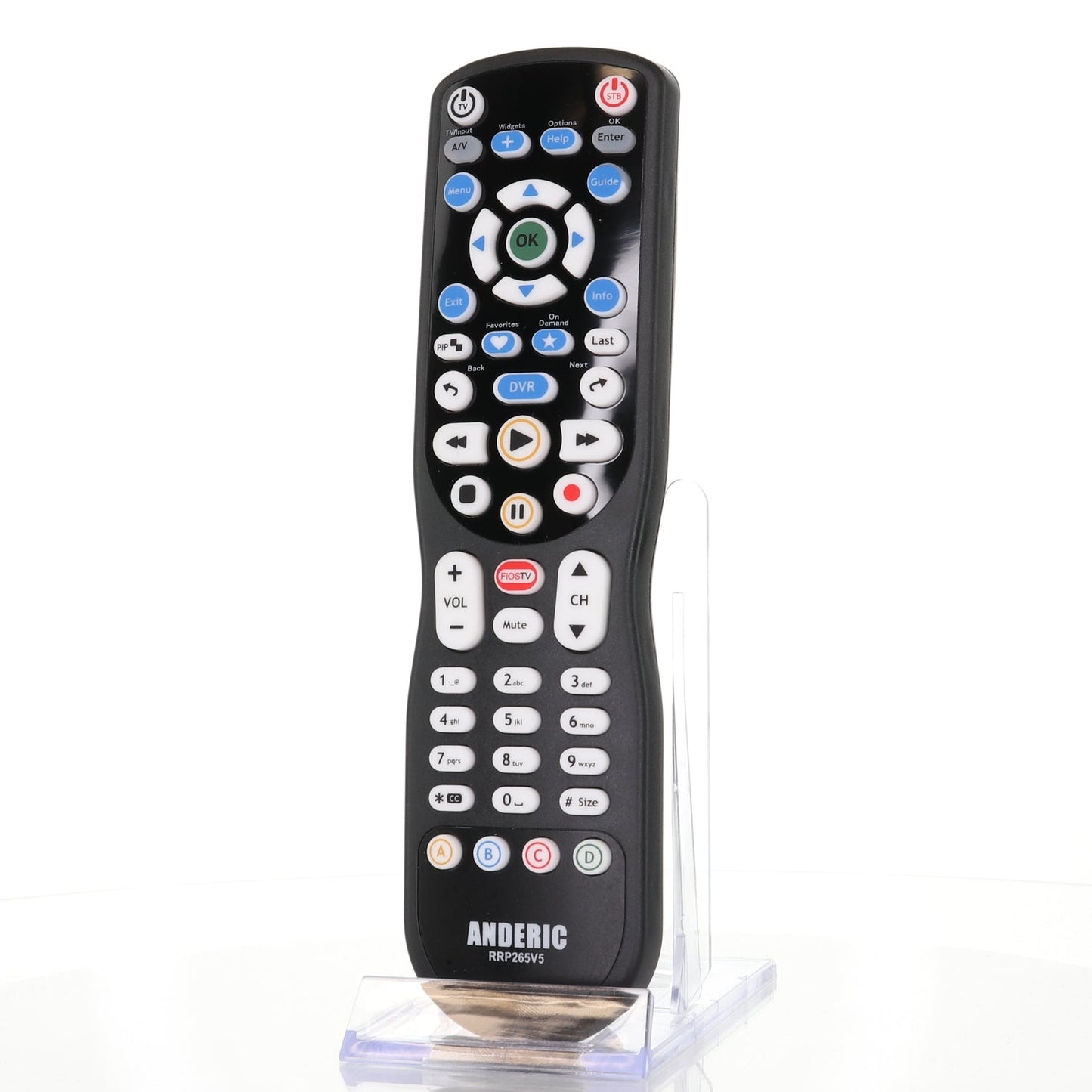 Anderic RRP265V5 Replacement 2-Device Universal Remote Control for Verizon FiOS Cable - P265v5