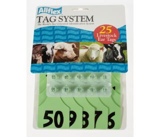 1-25 GREEN Allflex: Maxi Fem/Sm Male