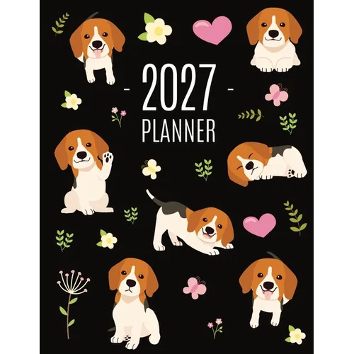 Beagle Planner 2027: Cute Daily Organizer (12 Months) Pretty Scheduler With Friendly Pooch