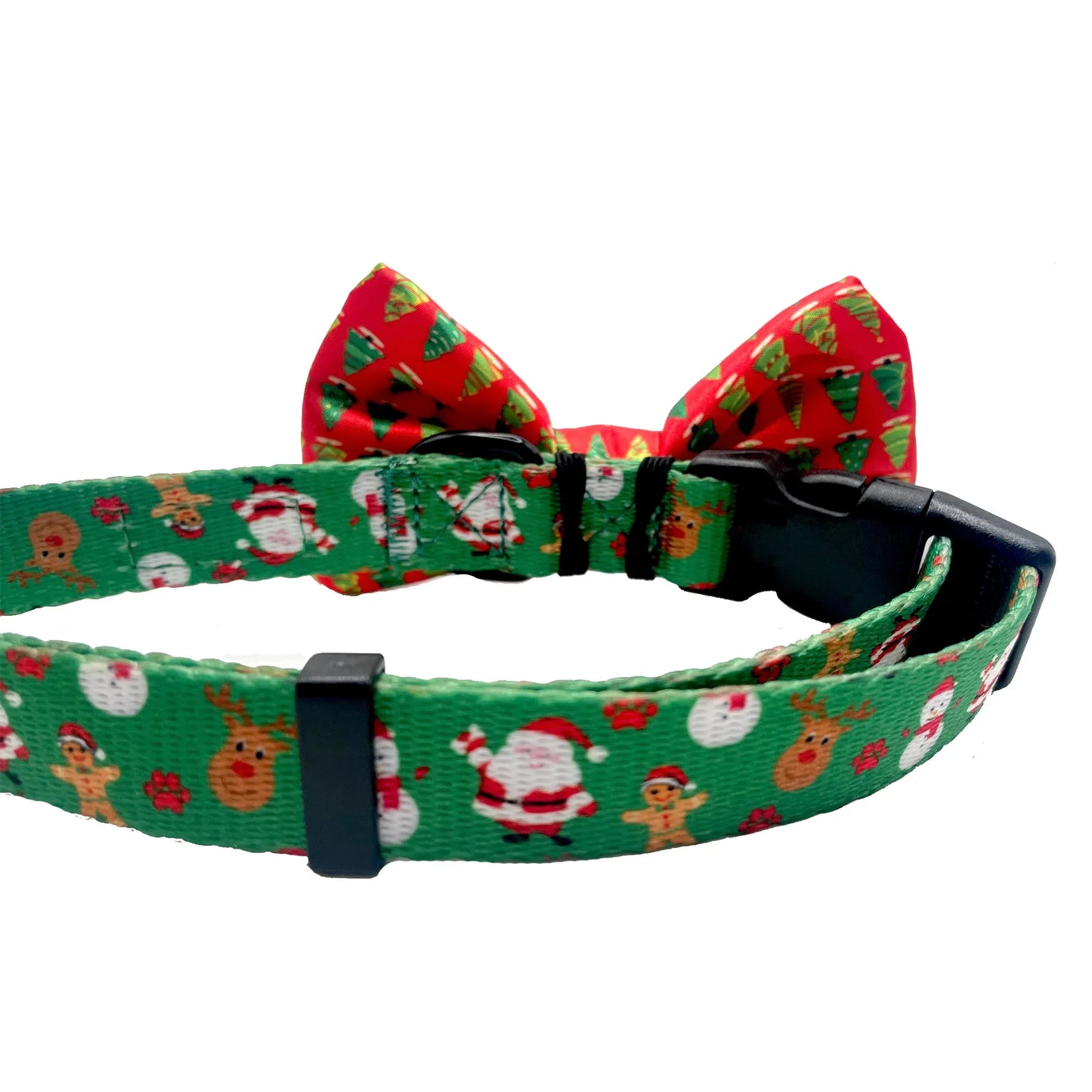 Red Christmas Tree Dog Bow Tie