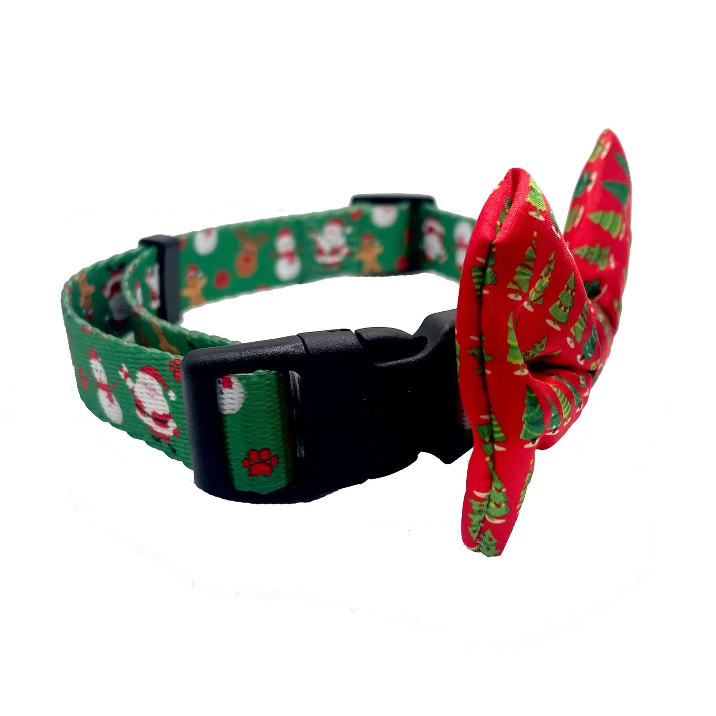 Red Christmas Tree Dog Bow Tie