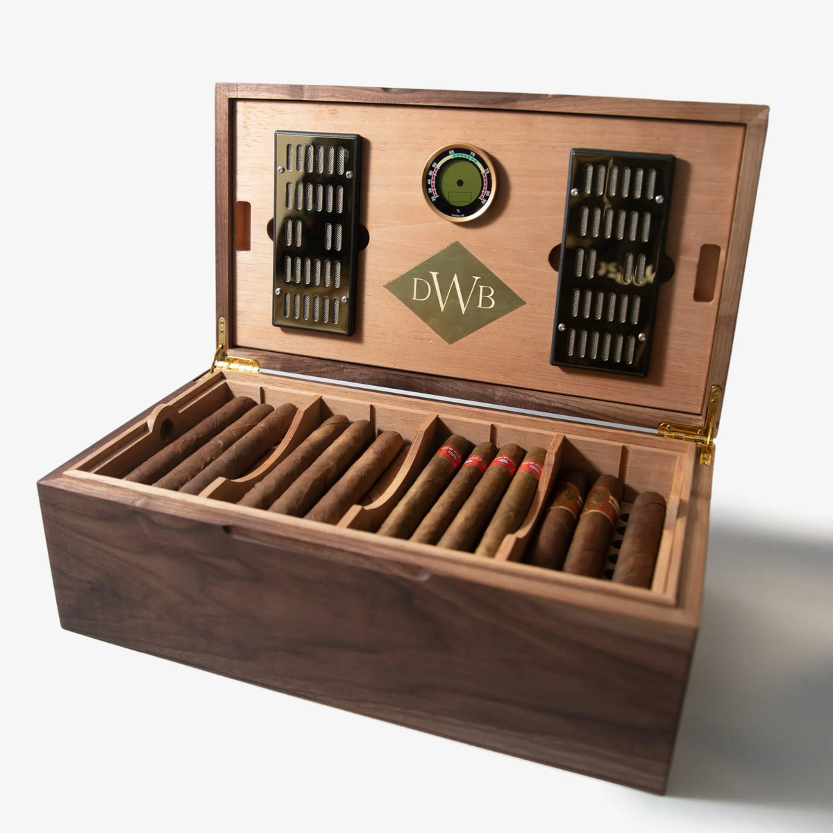 Cigar Humidor - Black Walnut with Spanish Cedar Lining - 80 Capacity - 🆕 New Arrivals, All Products, Products from Red Ridge Woodworking, 🏡 Home + Garden - Little Red General Store