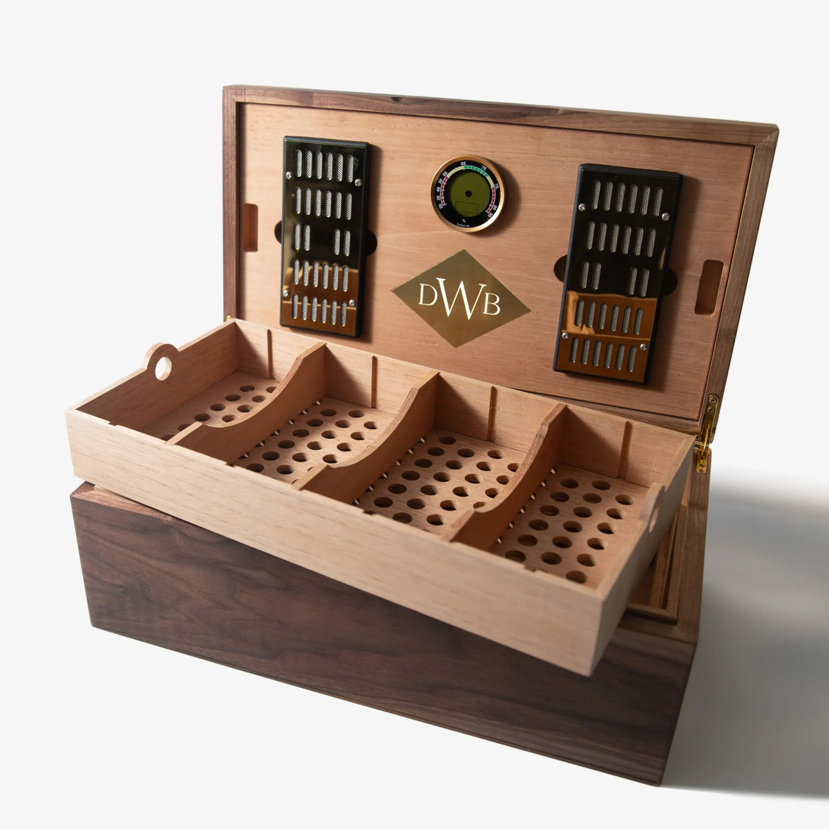 Cigar Humidor - Black Walnut with Spanish Cedar Lining - 80 Capacity - 🆕 New Arrivals, All Products, Products from Red Ridge Woodworking, 🏡 Home + Garden - Little Red General Store