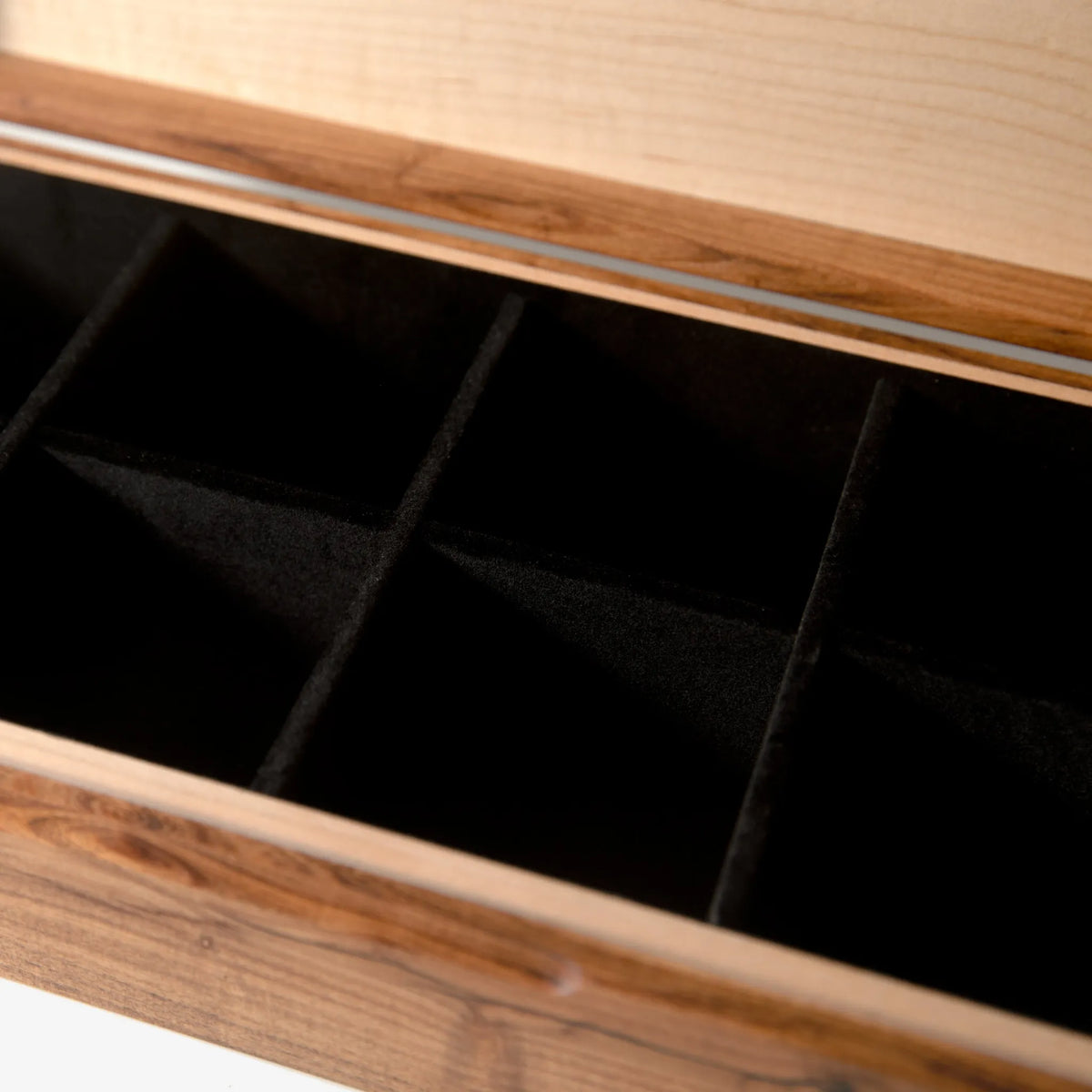 Watch Box - Desert Mesquite and Curly Maple - 8 Watch Compartments - 🆕 New Arrivals, All Products, Products from Red Ridge Woodworking, 💄 Health + Beauty - Little Red General Store