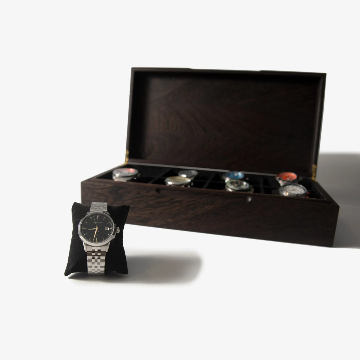 Watch Box - Wenge Hardwood - 8 Watch Compartments - 🆕 New Arrivals, All Products, Products from Red Ridge Woodworking, 👗 Apparel + Accessories, 👗 Jewelry - Little Red General Store
