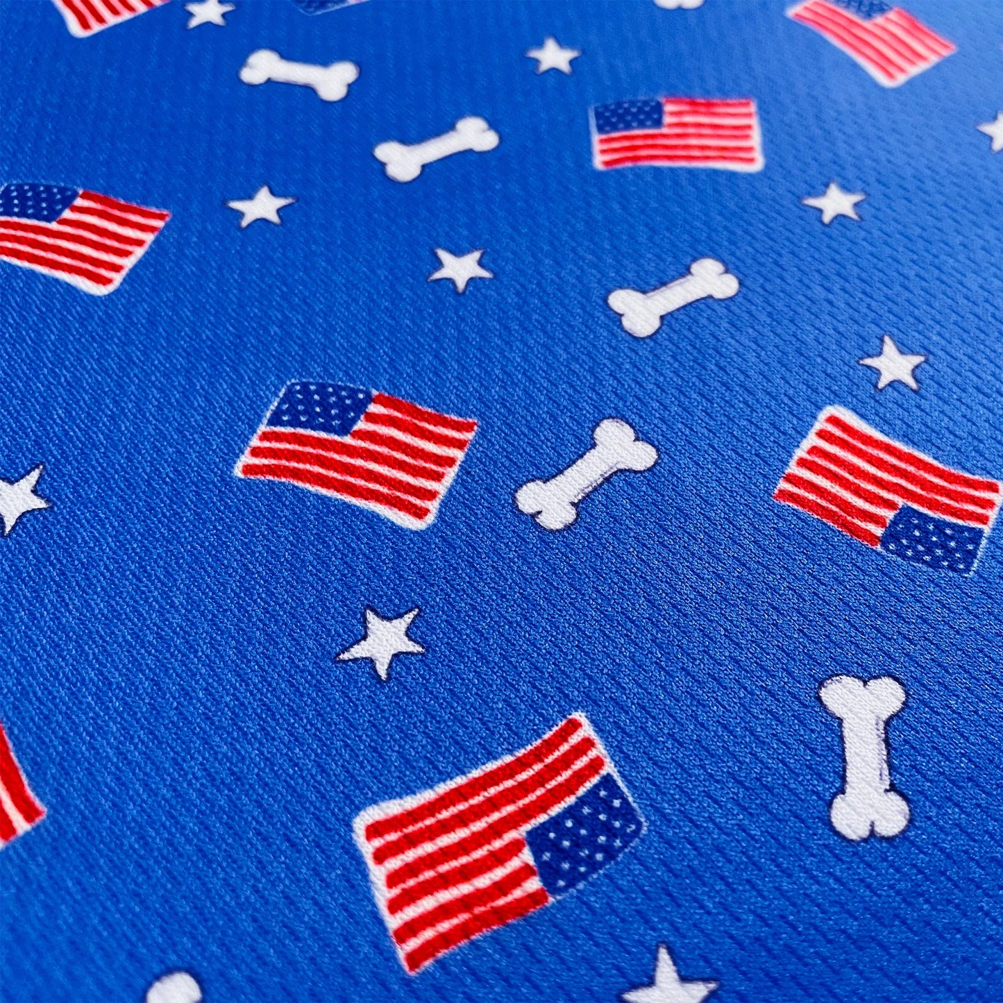 Red, White and Bones American Flag USA Tie On Dog Bandana