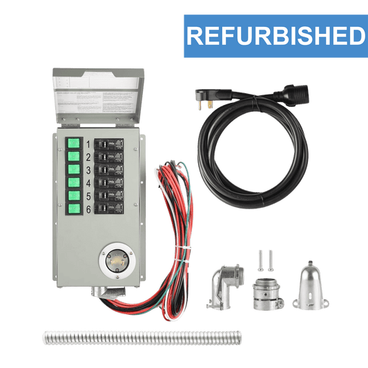 Refurbished - 120V 30A 6-Circuit Non-Automatic Transfer Switch
