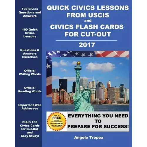 Quick Civics Lessons from USCIS and Civics Flash Cards for Cut-Out