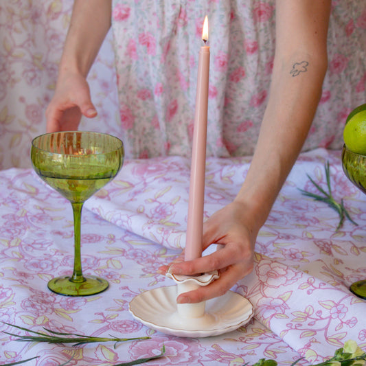 Extra Tall Rose Glow Taper Candle, 1 Case of 25 Candles (4 in each pack)