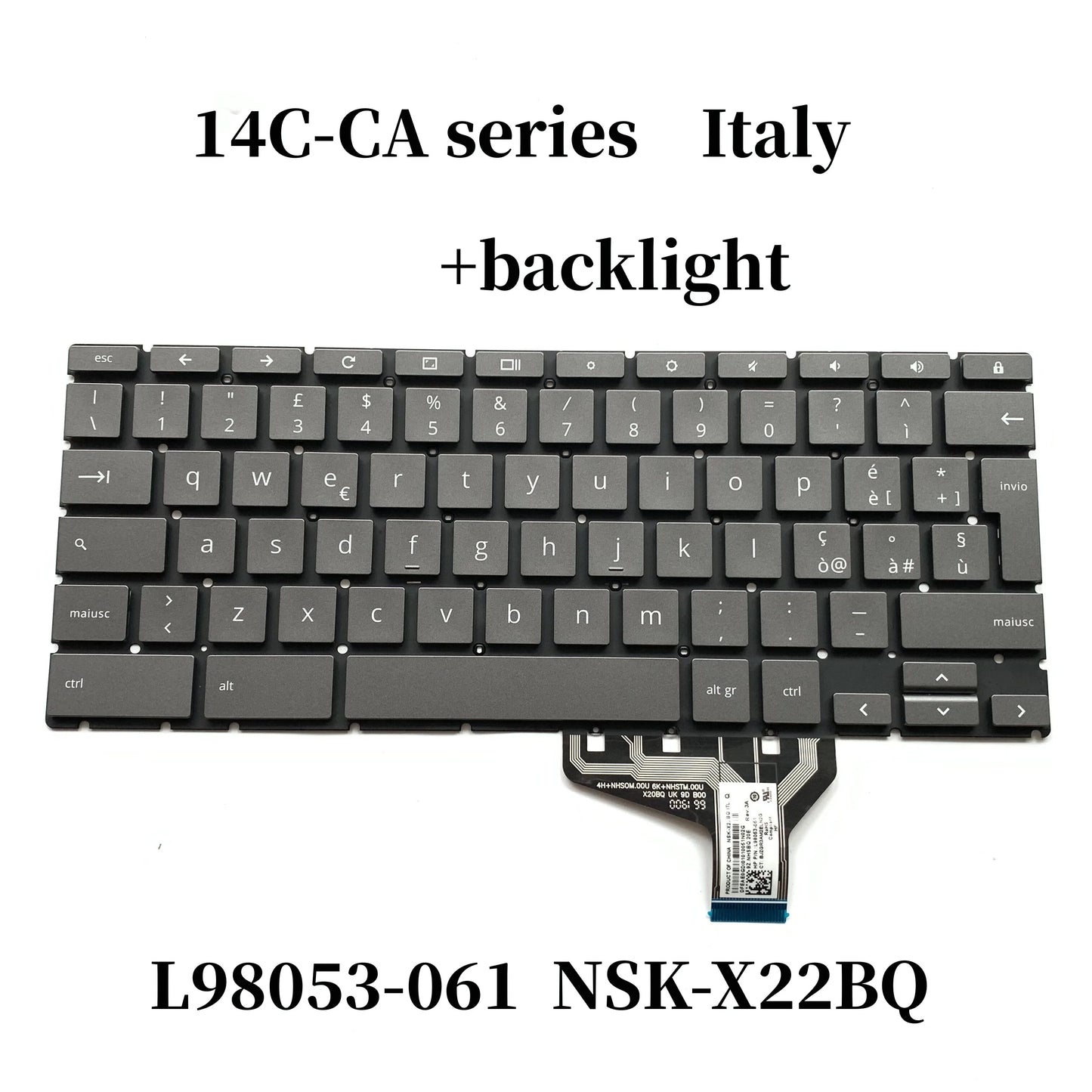 New Backlight Keyboard for HP Chromebook 14C-CA Series