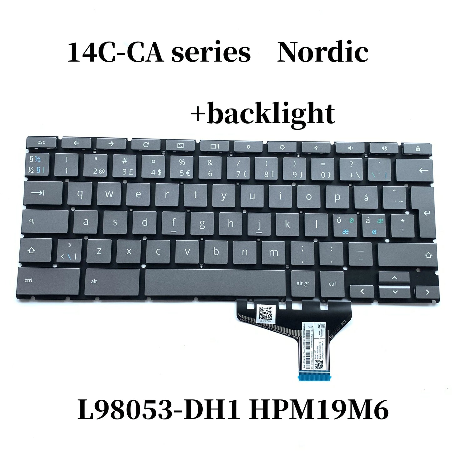 New Backlight Keyboard for HP Chromebook 14C-CA Series