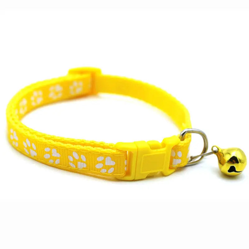 Colorful Adjustable Cat Collar with Bell