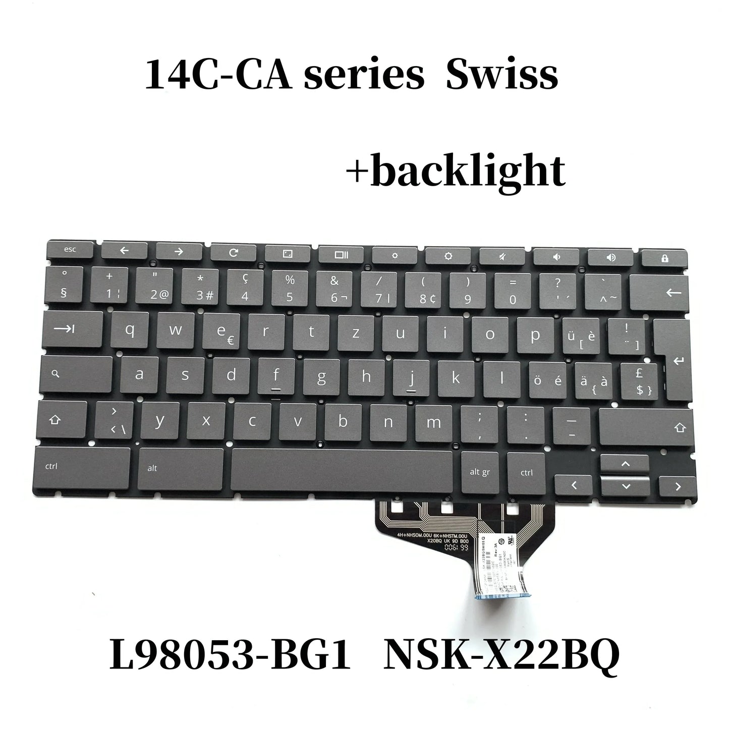 New Backlight Keyboard for HP Chromebook 14C-CA Series