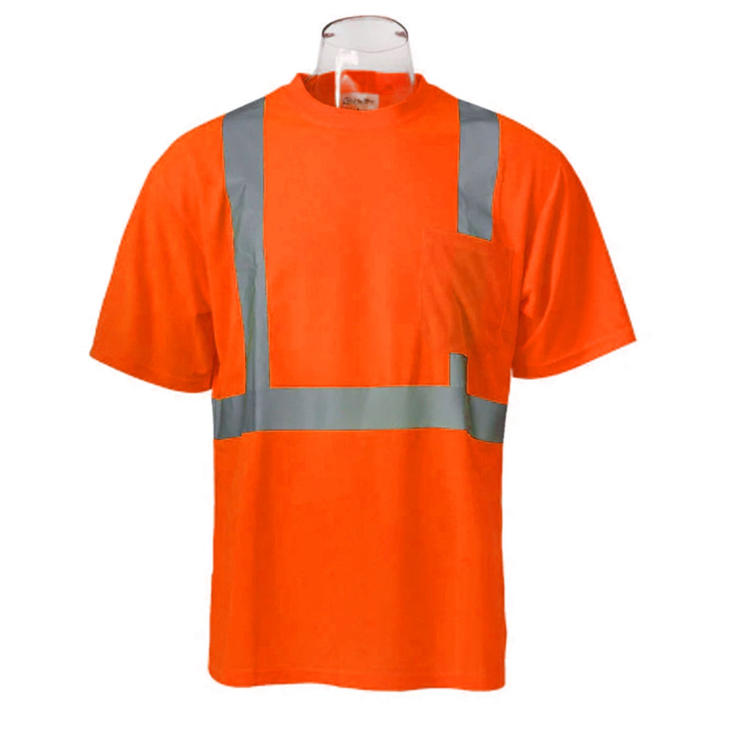 High Visibility Safety Short Sleeve T-Shirt with front pocket