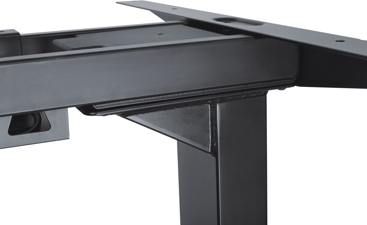 Star Ergonomics 3-Stage Reverse Dual Motor Electric Sit-Stand Desk Frame, Black, Tabletop Not Included, SE06E1FB