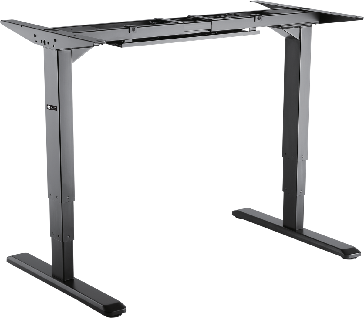 Star Ergonomics 3-Stage Reverse Dual Motor Electric Sit-Stand Desk Frame, Black, Tabletop Not Included, SE06E1FB
