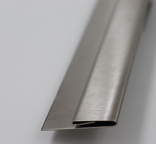 Stainless Steel Sheet 304 24G 0.65mm J Edge Trim - 10'