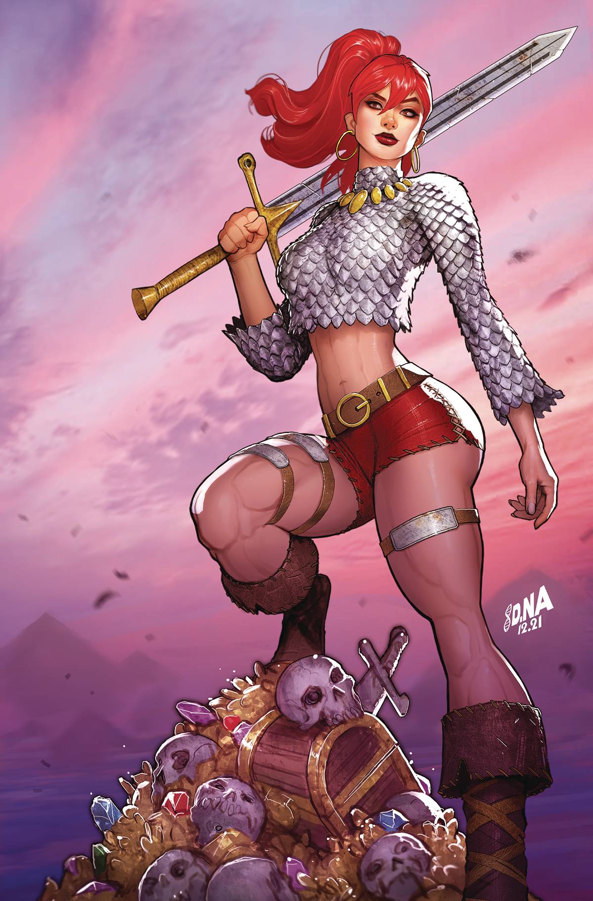 [SIGNED by David Nakayama] IMMORTAL RED SONJA #1 DAVID NAKAYAMA EXCLUSIVE FULL FOIL VIRGIN VAR (11/30/2022)