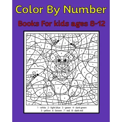 Color By Number Books For kids ages 8-12: 50 Unique Color By Number Design for drawing and coloring Stress Relieving Designs for Adults Relaxation Cre