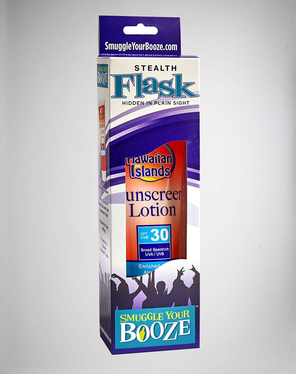 Smuggle Your Booze SPF 30 Sunscreen Flask