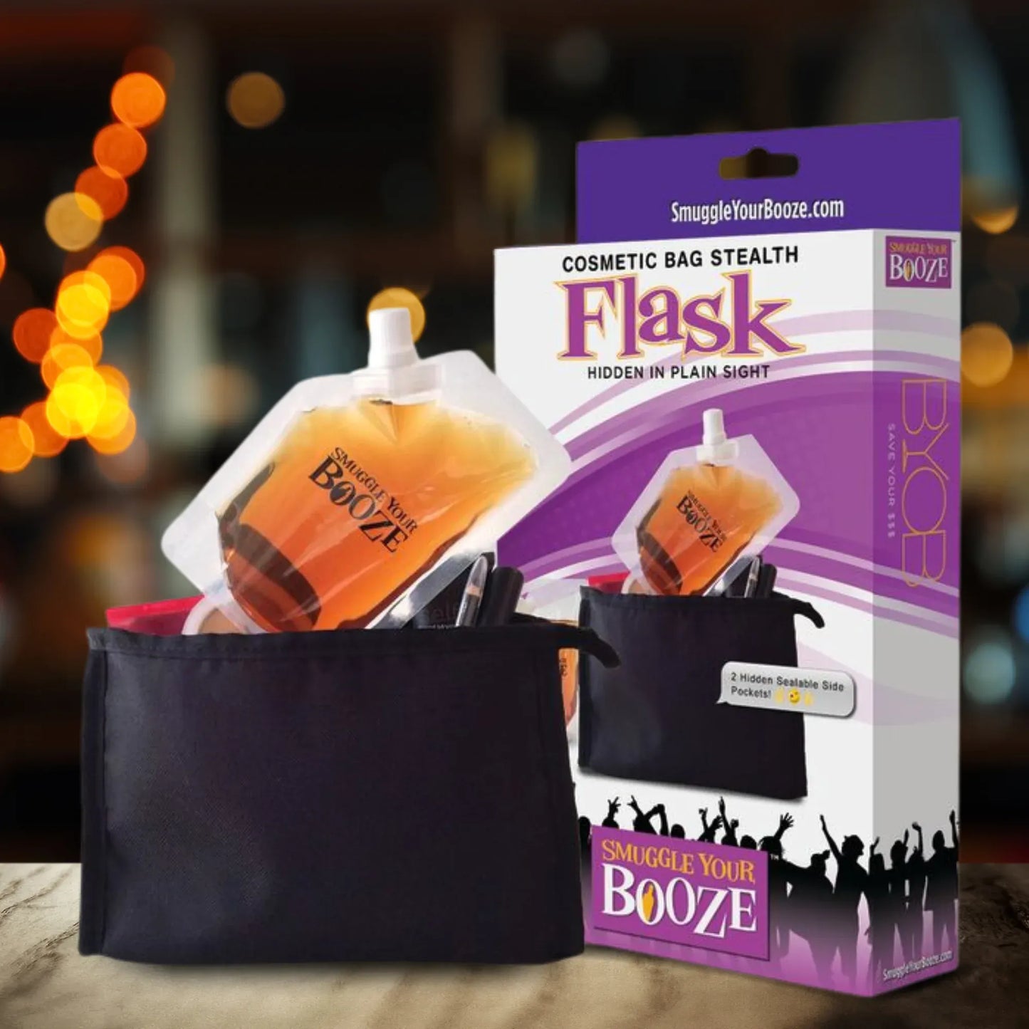 Smuggle Your Booze Cosmetic Bag Hidden Flask