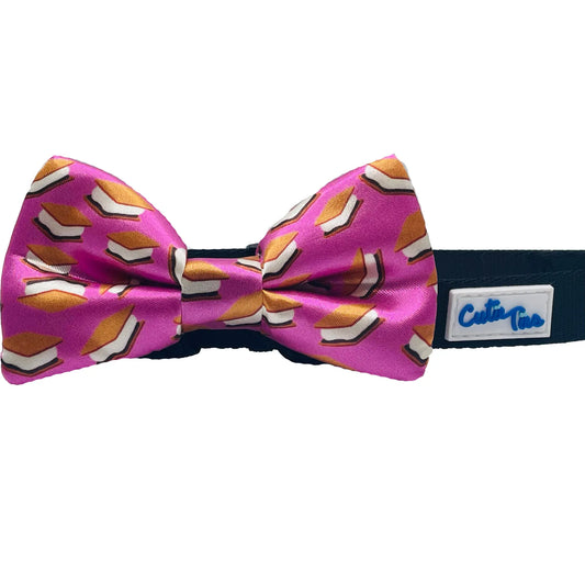 S'mores Purple Dog Bow Tie