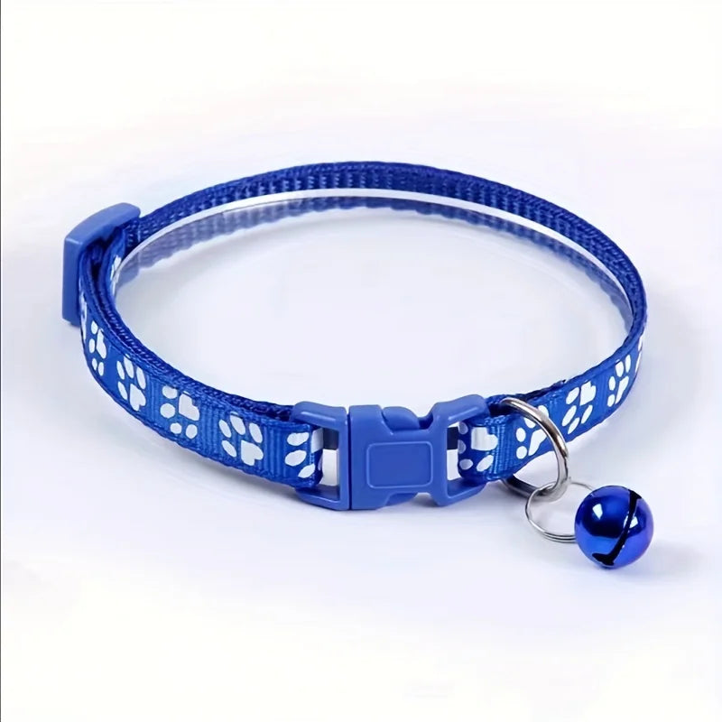 Colorful Adjustable Cat Collar with Bell