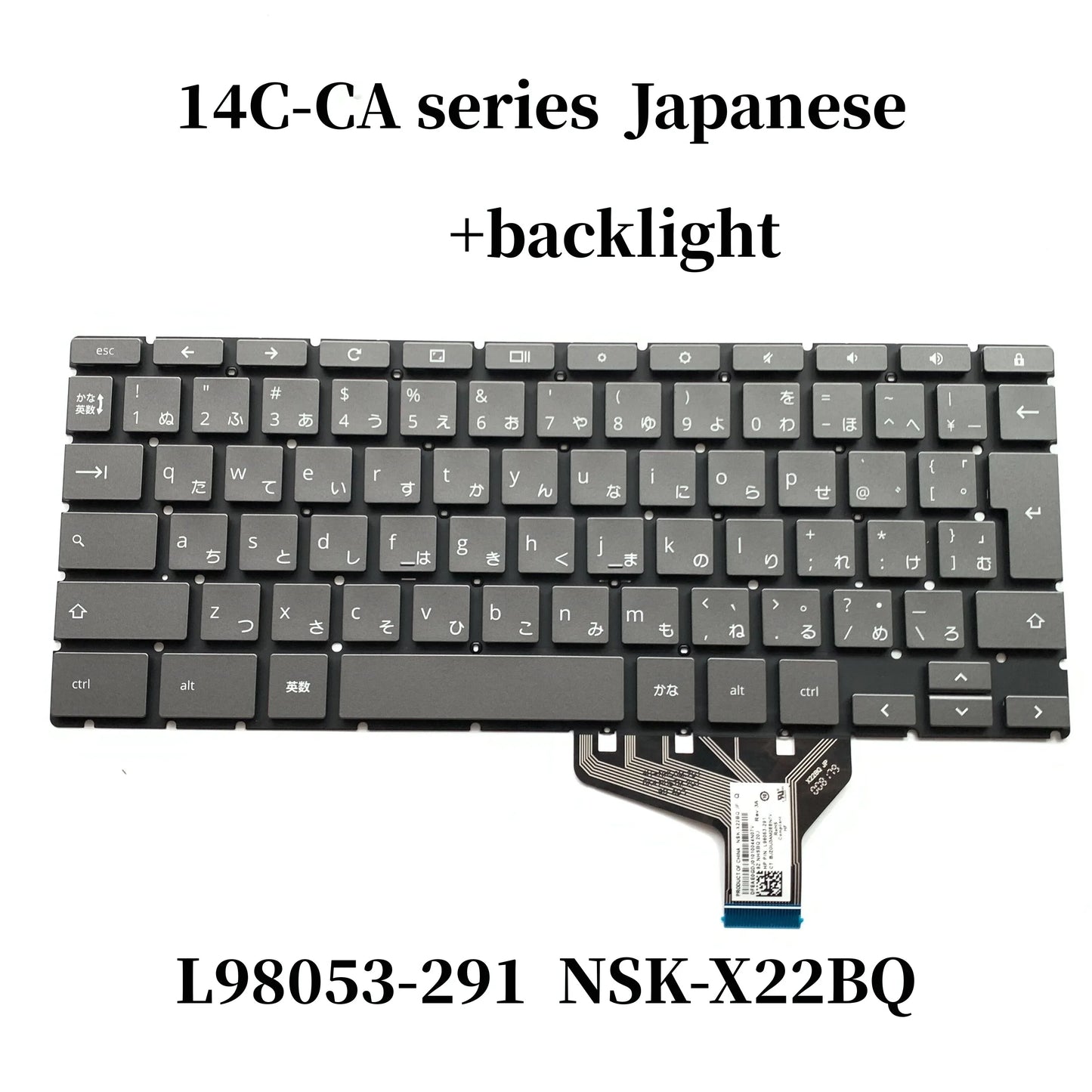 New Backlight Keyboard for HP Chromebook 14C-CA Series