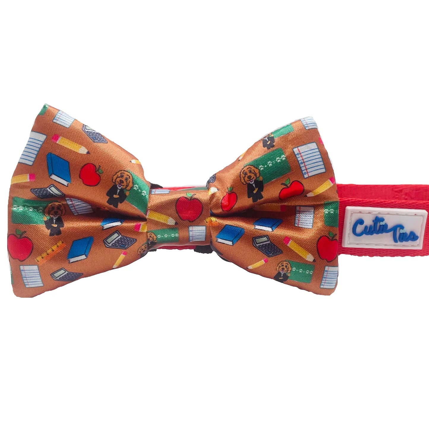 School Days Teacher Dog Bow Tie