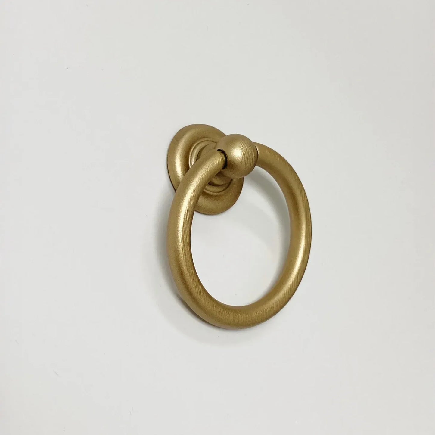 Capri Brushed Gold Cup Drawer Pull, Ring Pull or Round Cabinet Knob