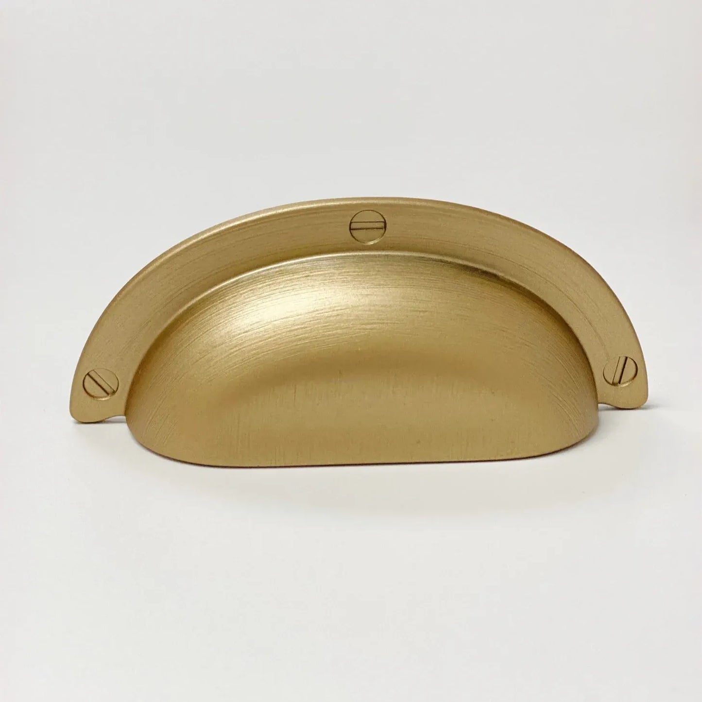 Capri Brushed Gold Cup Drawer Pull, Ring Pull or Round Cabinet Knob